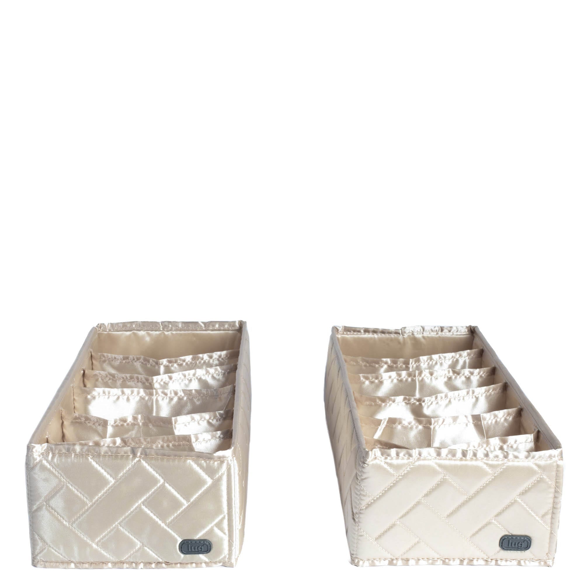 Dolly 2pc 6 Pocket Drawer Organizer - METALLIC CHAMPAGNE - Dolly2pk_ChampagneMetallic_01
